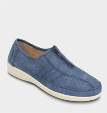 Dr Keller Zip Front Wide E Fit Leisure Shoe - LJ817